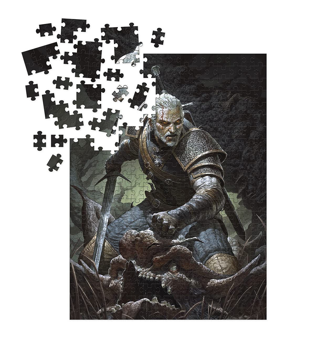 Dark Horse Deluxe The Witcher 3: Wild Hunt: Geralt Trophy Puzzle, Multicolor, 1000